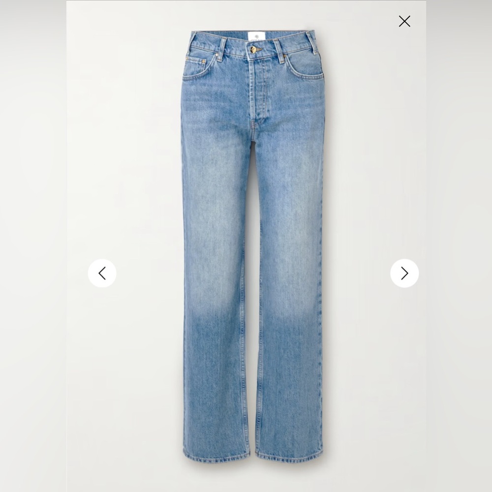 Anine Bing Light Blue Straight Leg Jeans